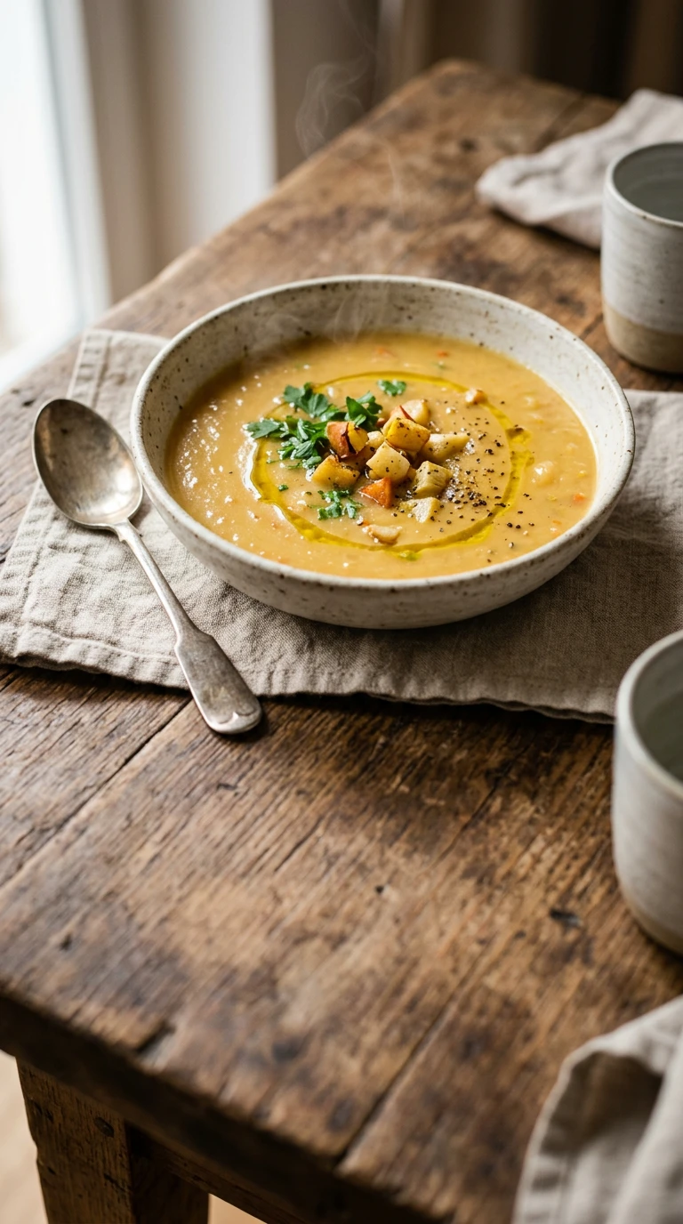 Soupe aux pommes et panais