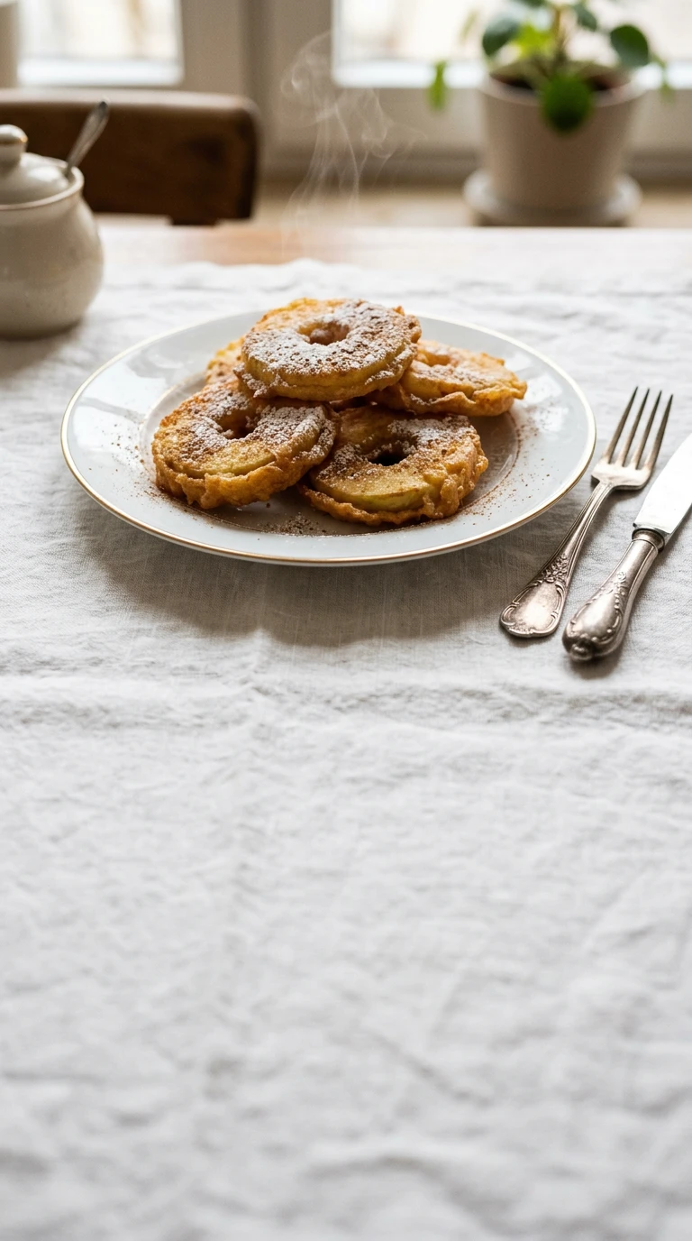 Apfelringe im Backteig (Beignets de pommes)
