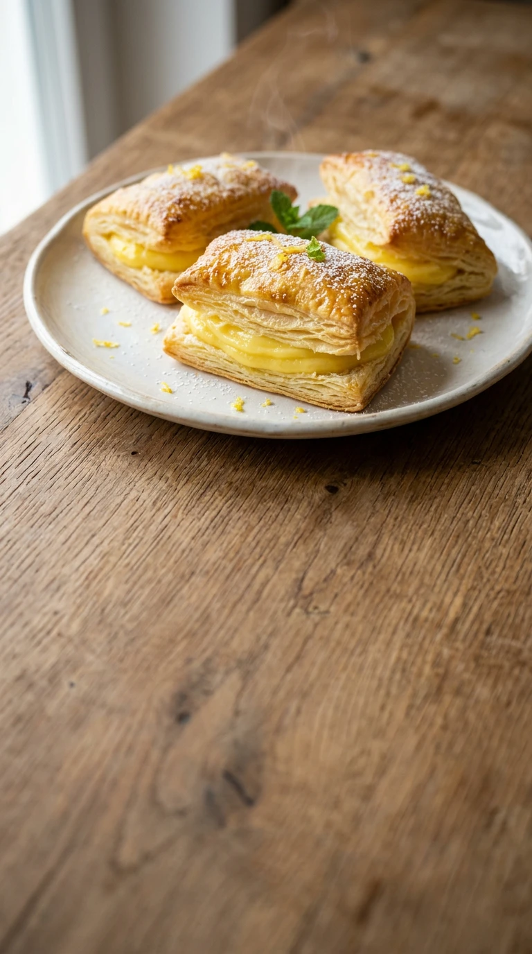 Pâte feuilletée à la crème de citron