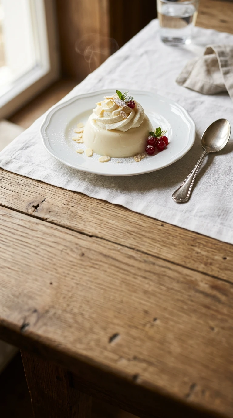 Blancmanger with Sweet Chantilly