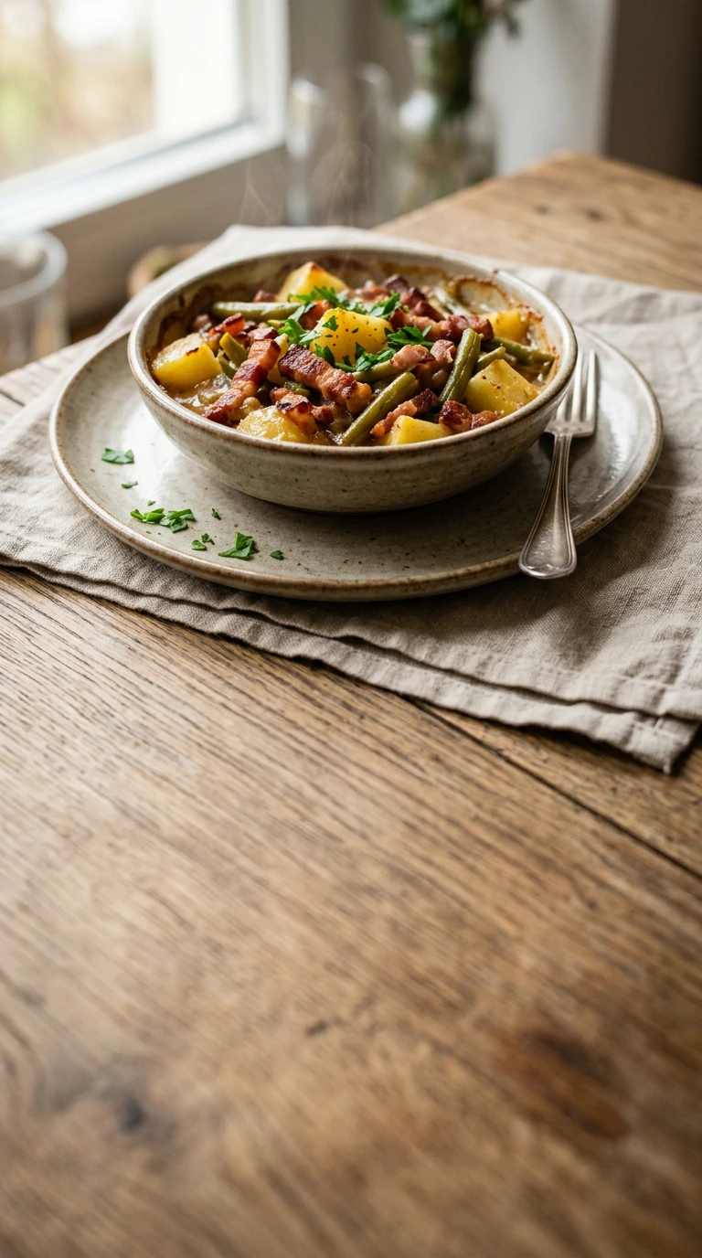 Bean and Bacon Bake (Microwave)