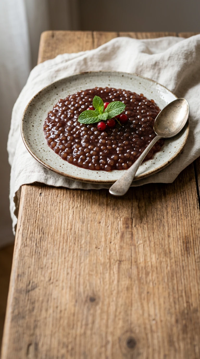 Brown Sago Pudding