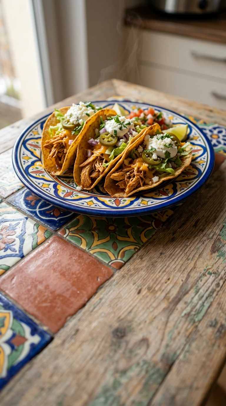 Crock Pot Chicken Baked Tacos
