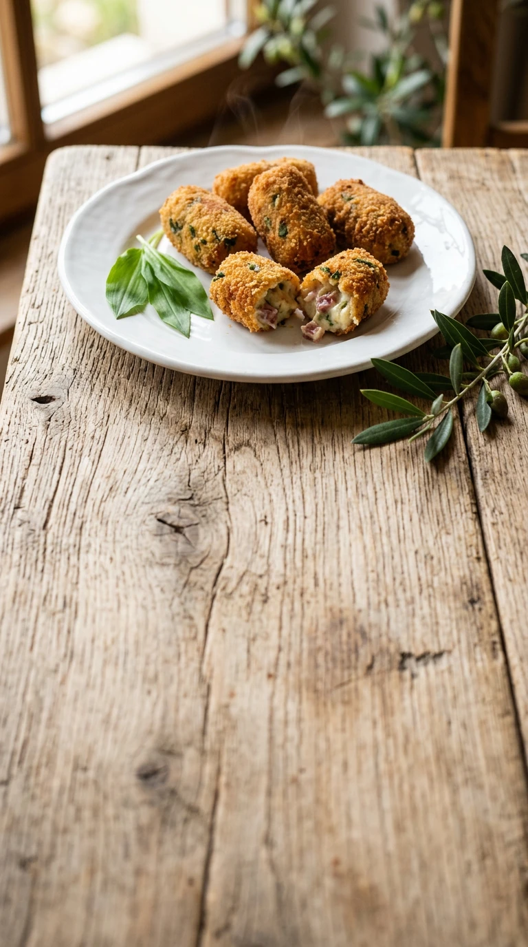 Croquetas mit Jamón und Bärlauch