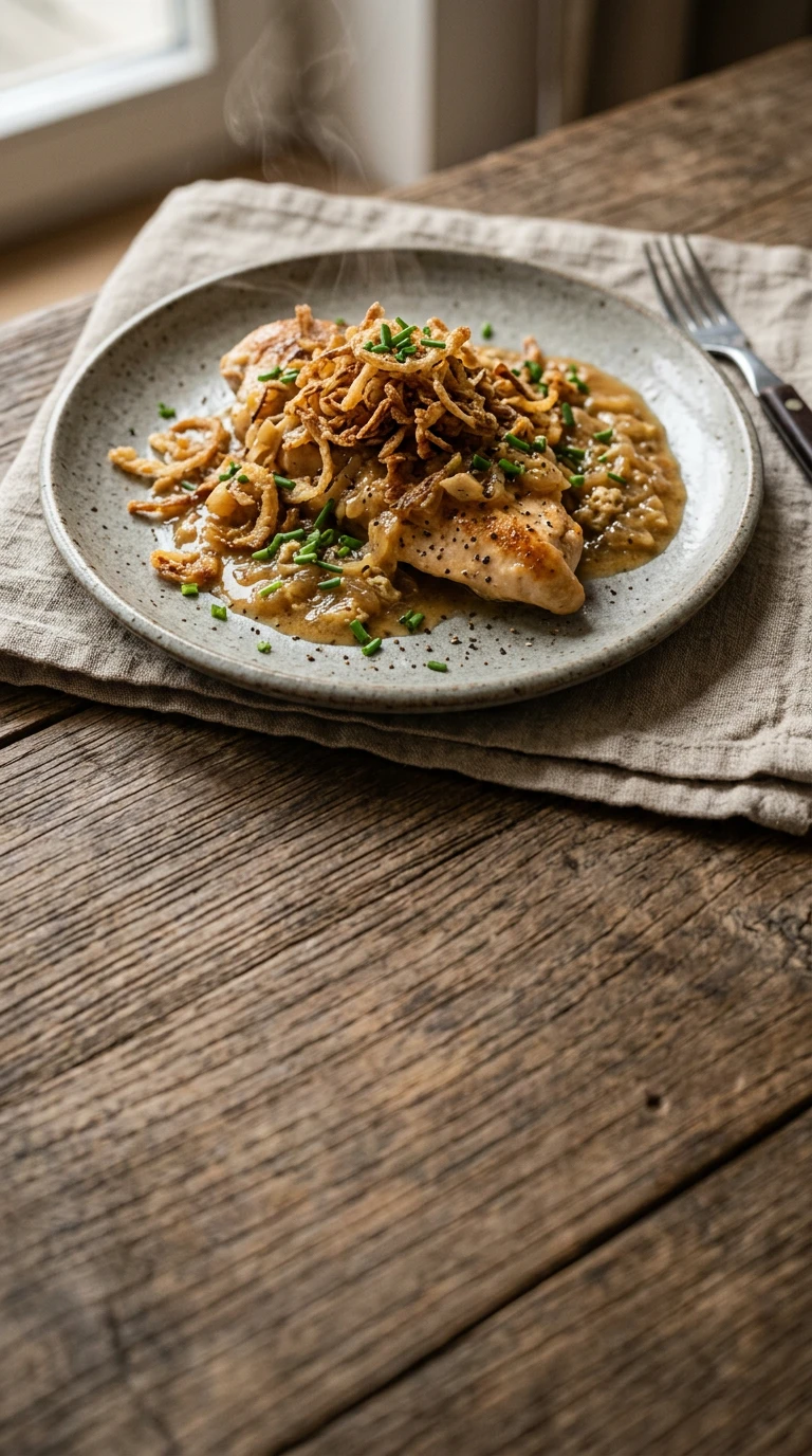 Poulet facile aux oignons