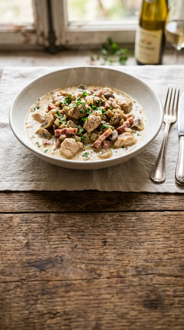 Alsatian Chicken Fricassée