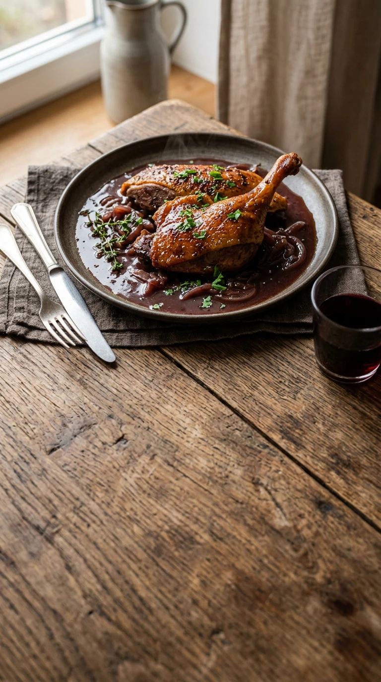 Duck with Red Wine