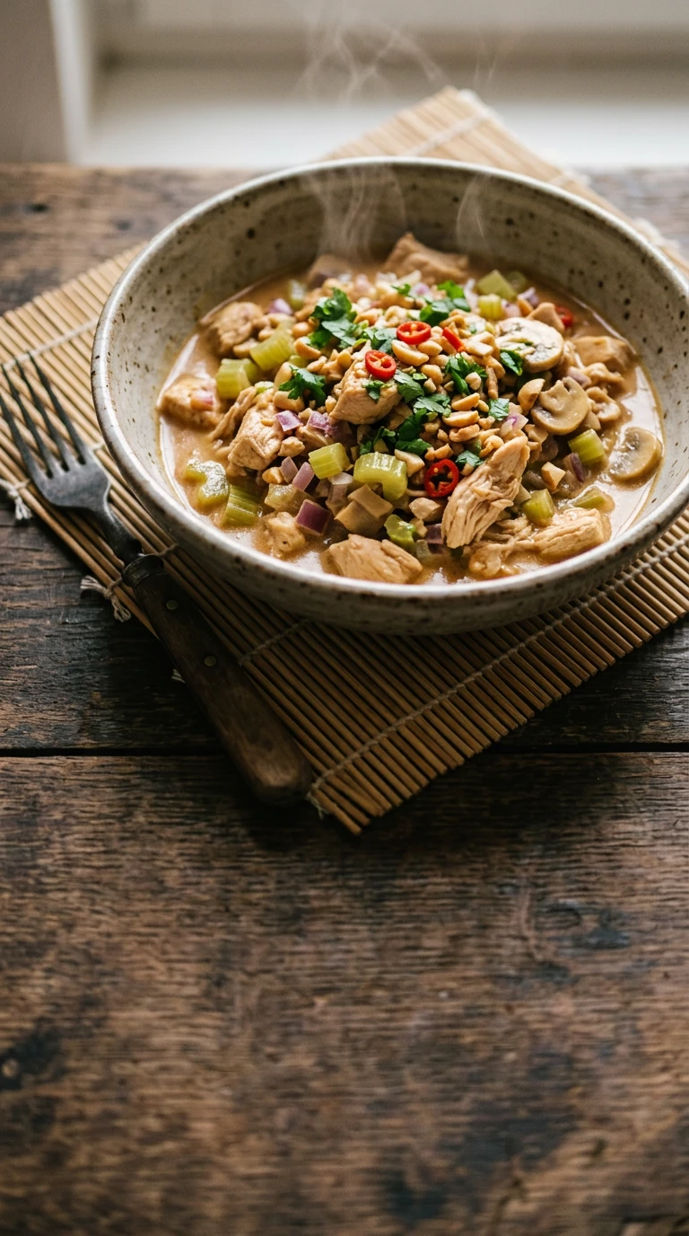 Sauté de poulet aux cacahuètes