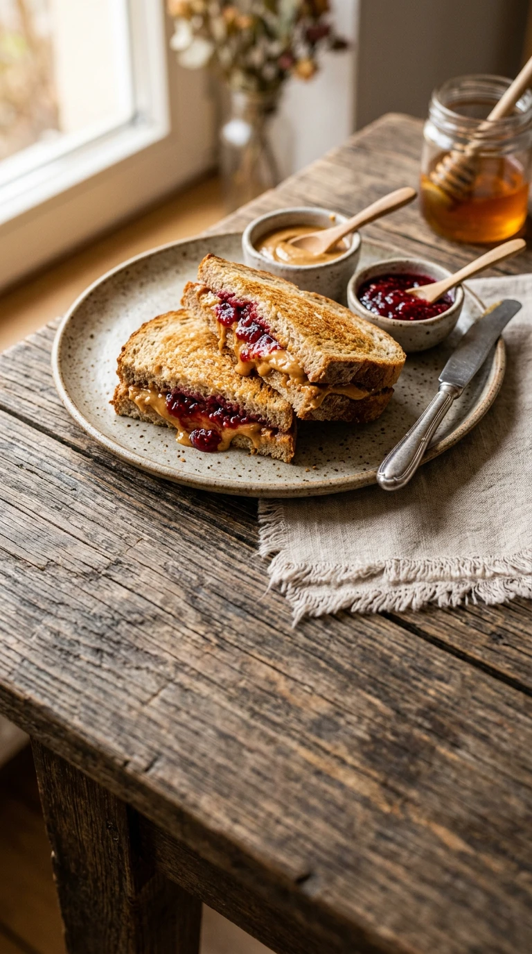 Erdnussbutter-Sandwich