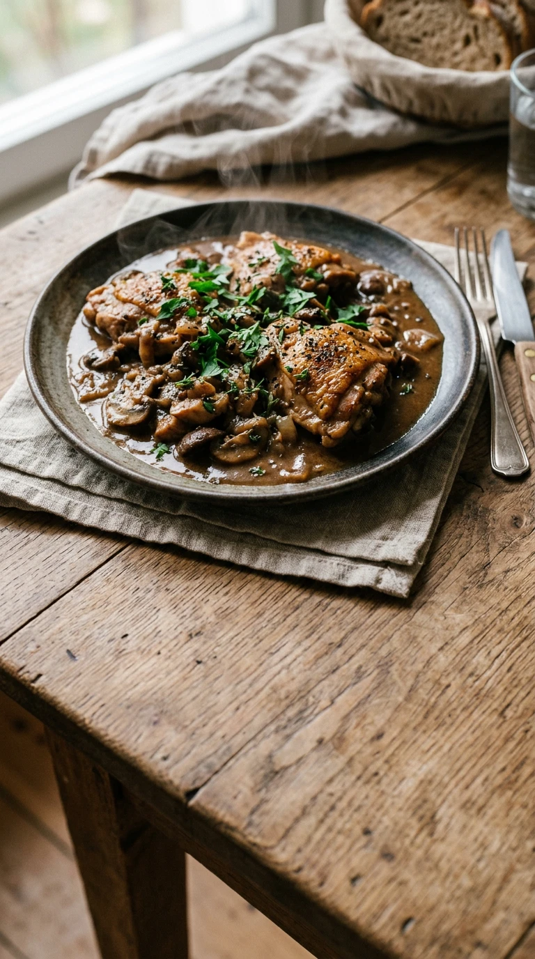 Ragoût brun fin de poulet