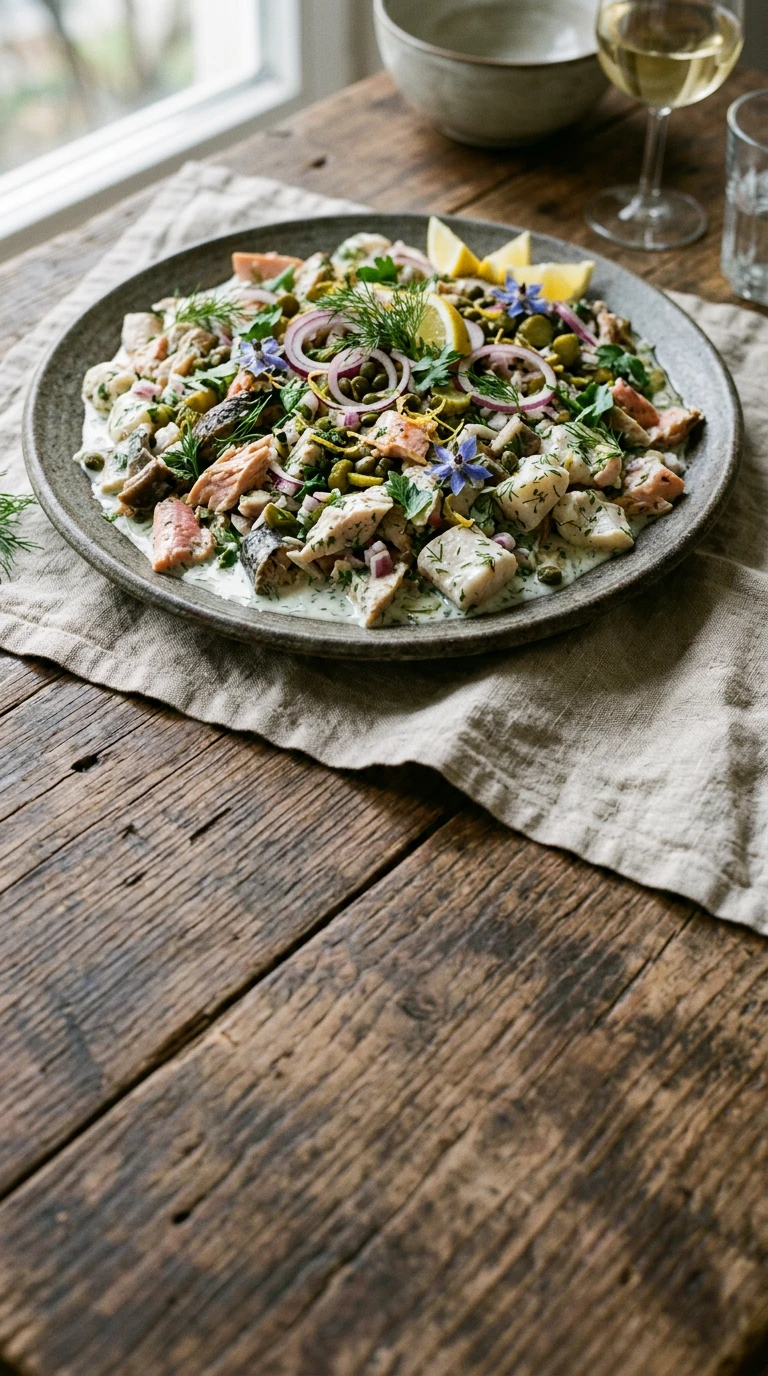 Fischsalat (für 20 Personen)