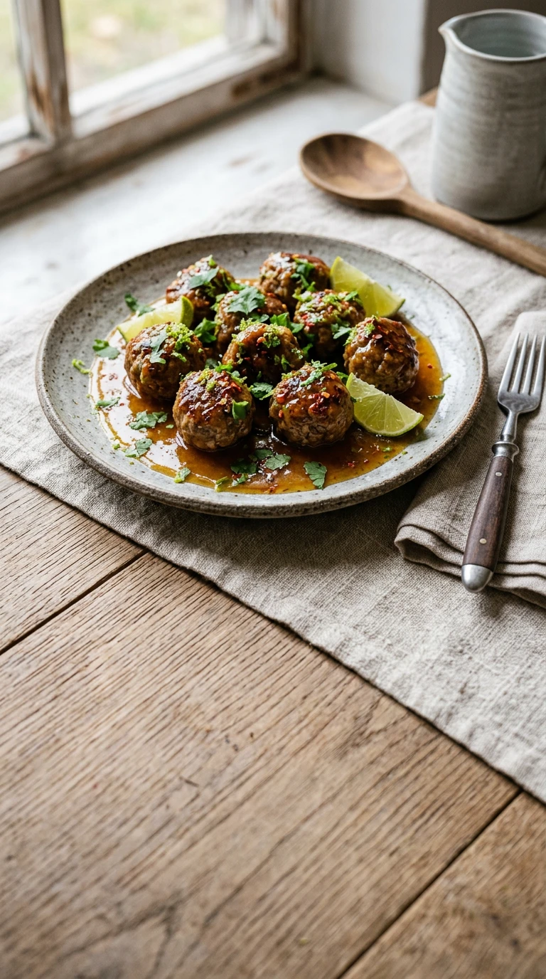 Meatballs with Honey Lime Sauce