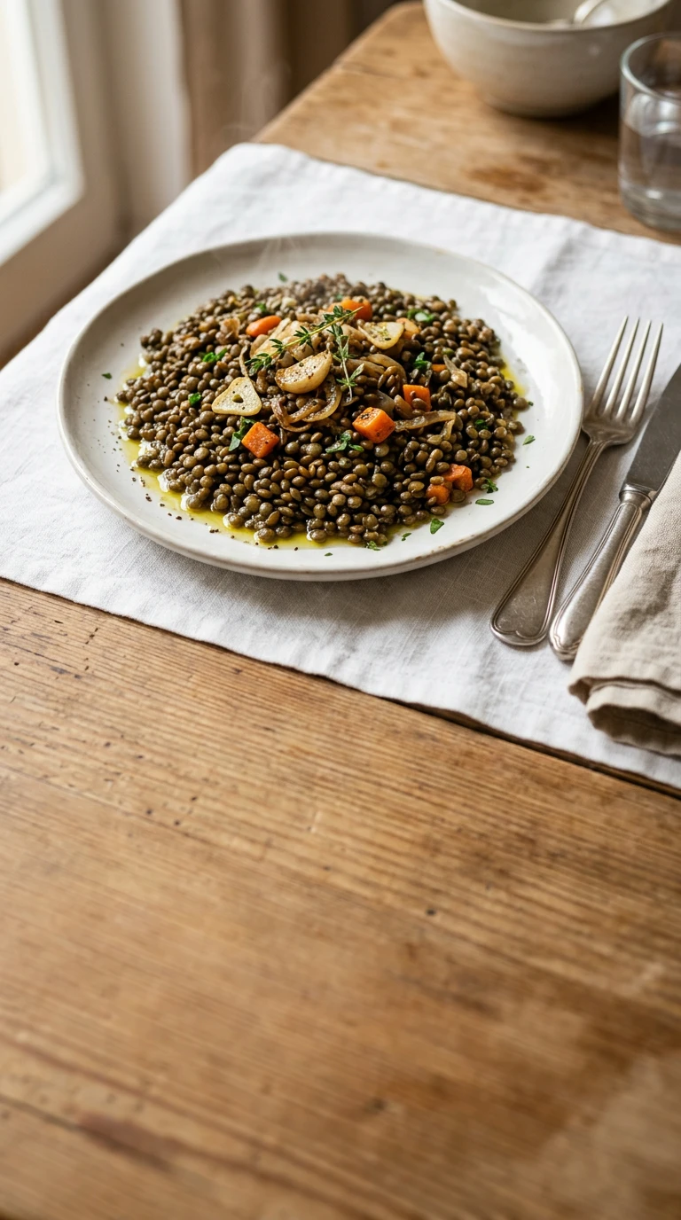 French Lentils with Garlic and Thyme