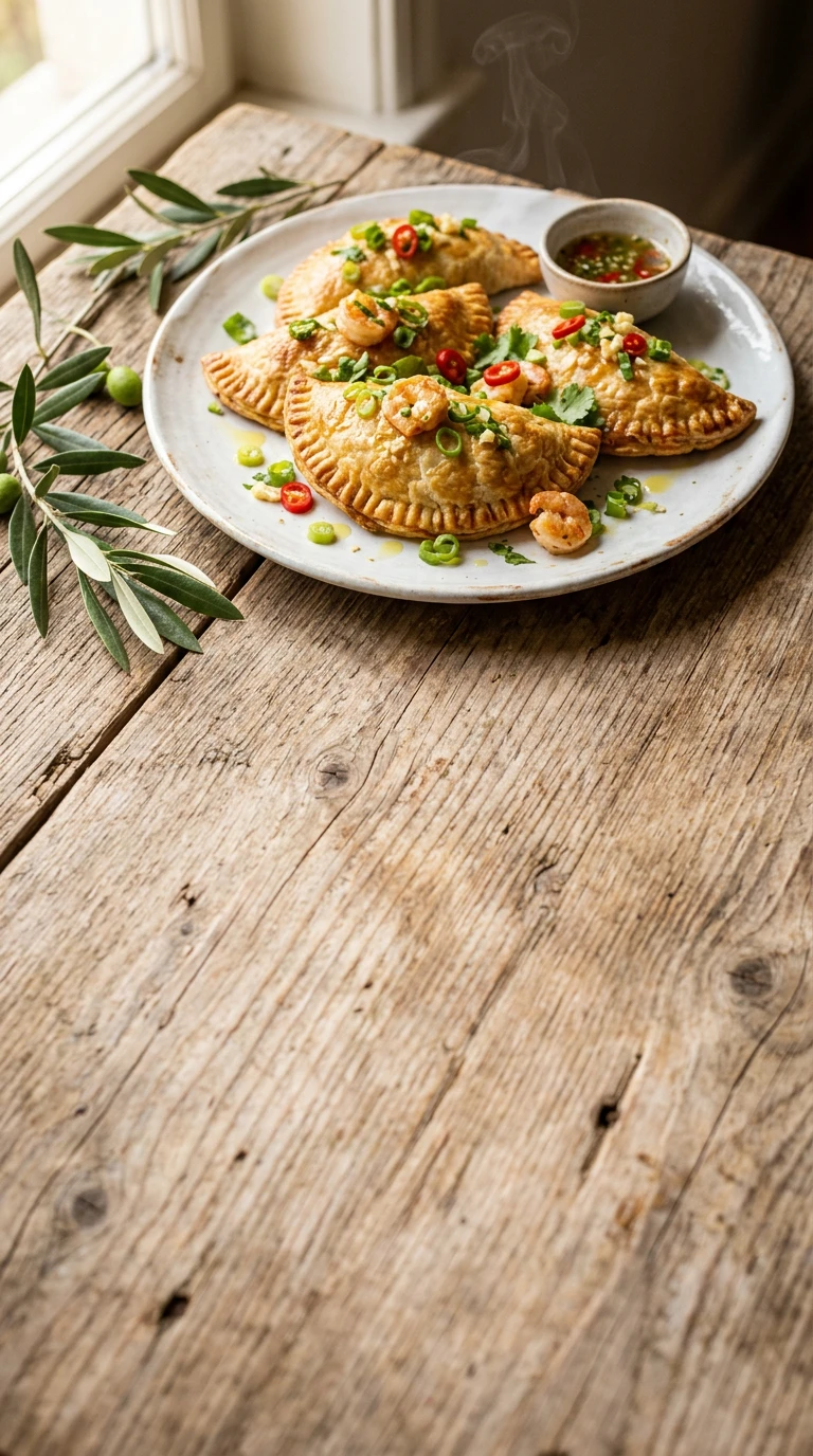 Frühlingszwiebel-Krabben-Empanadas