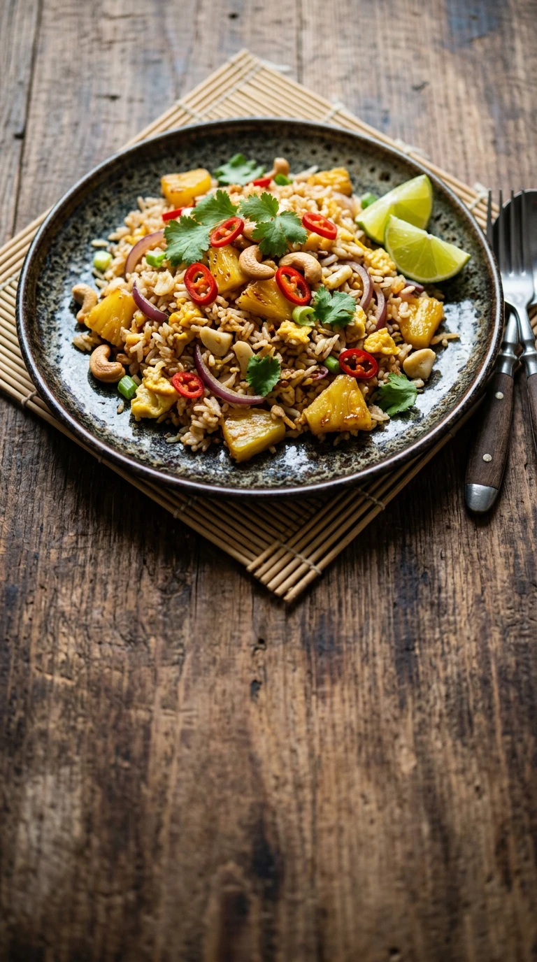 Gebratener Ananas-Reis