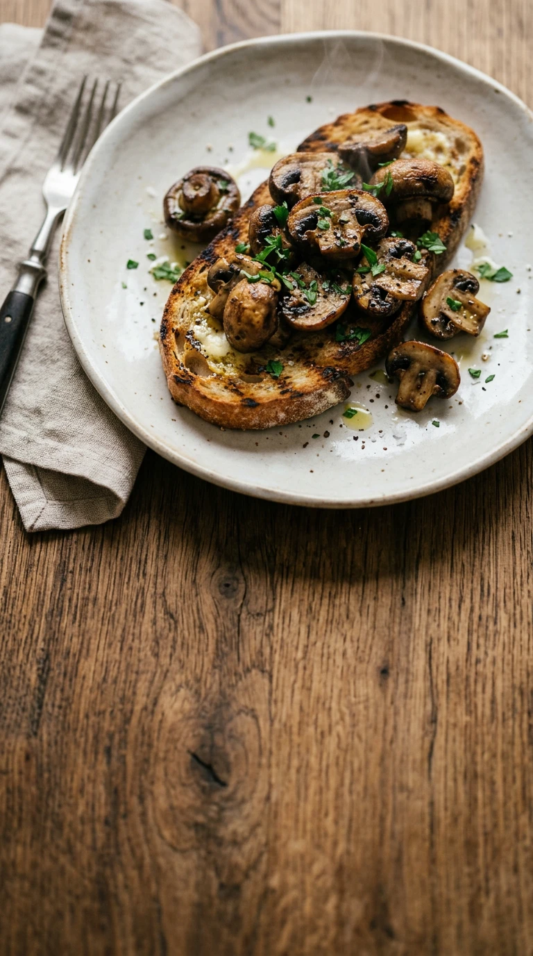 Gegrillte Champignons auf Toast
