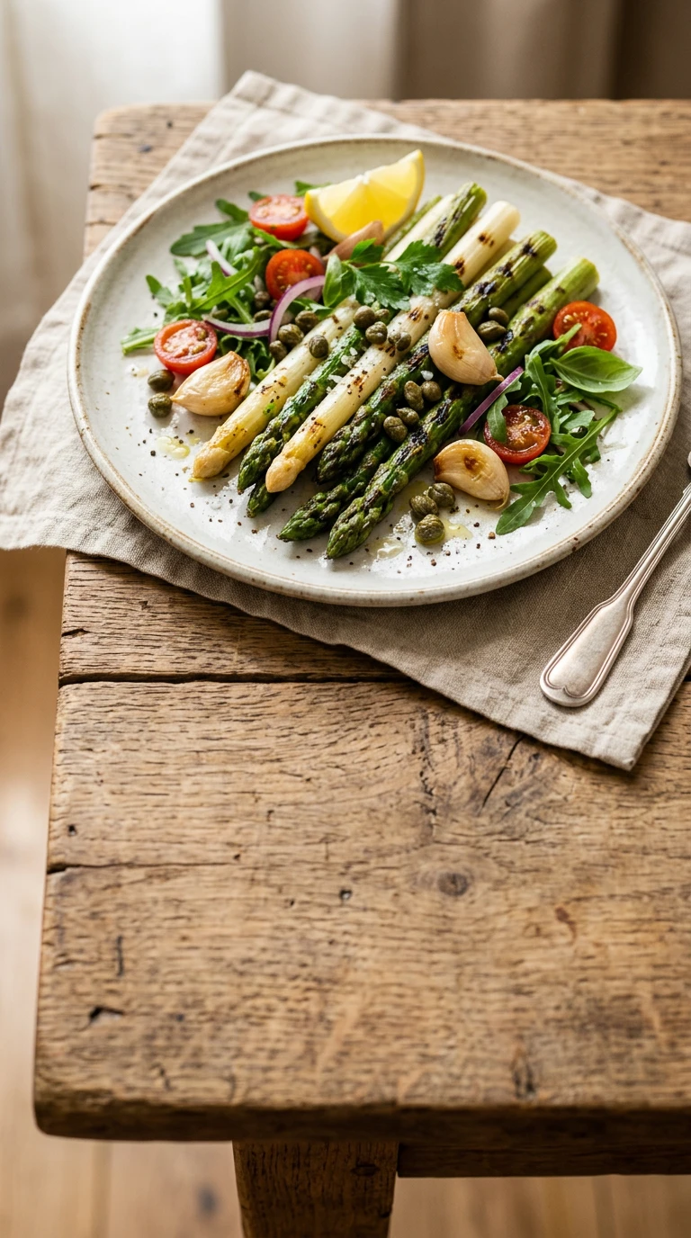 Salade d'asperges grillées