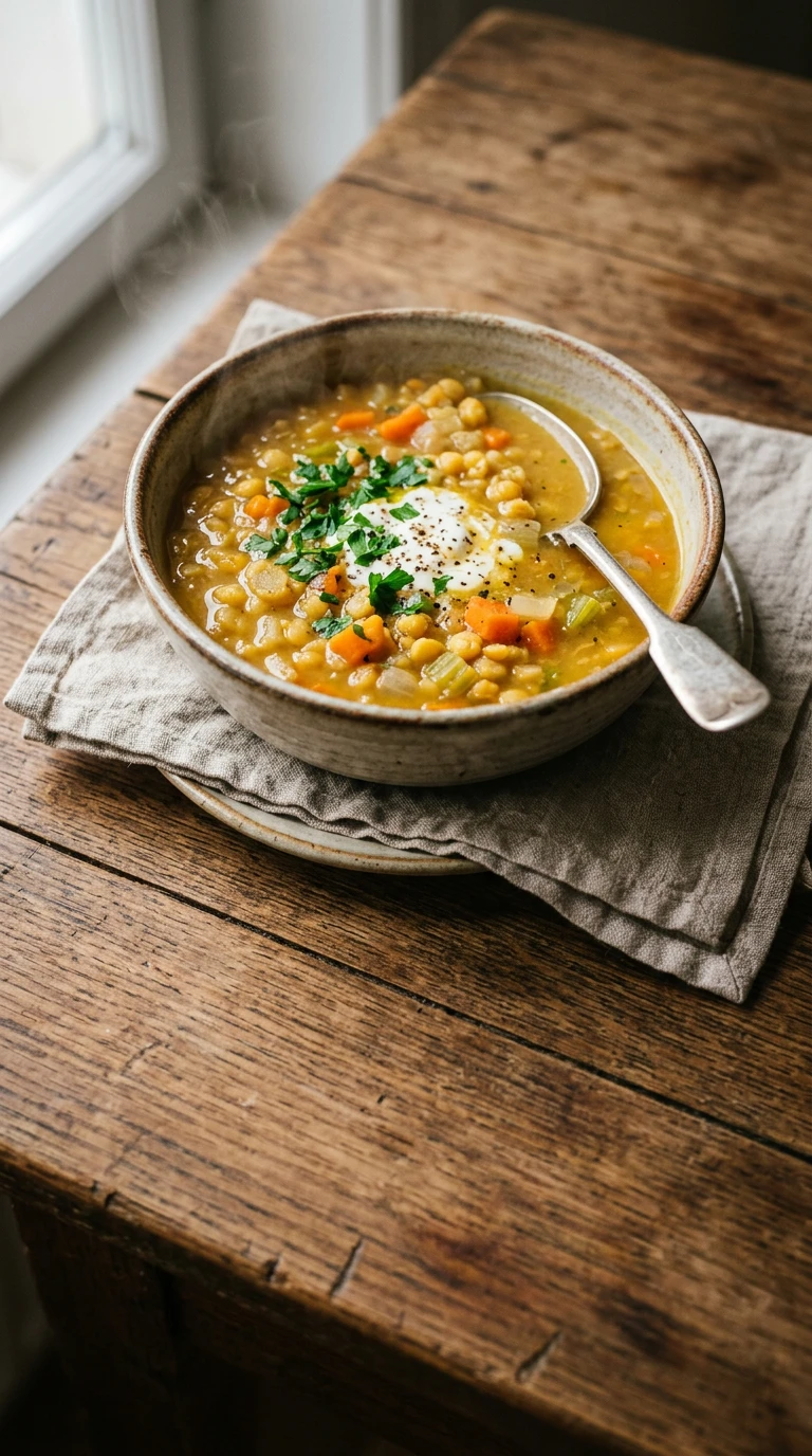 Soupe de pois cassés jaunes