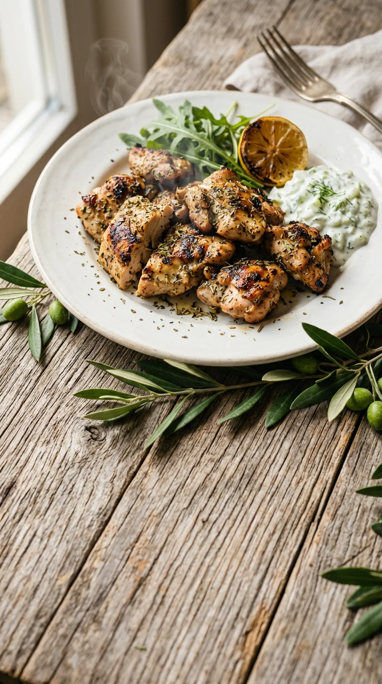 Poulet grillé à la grecque