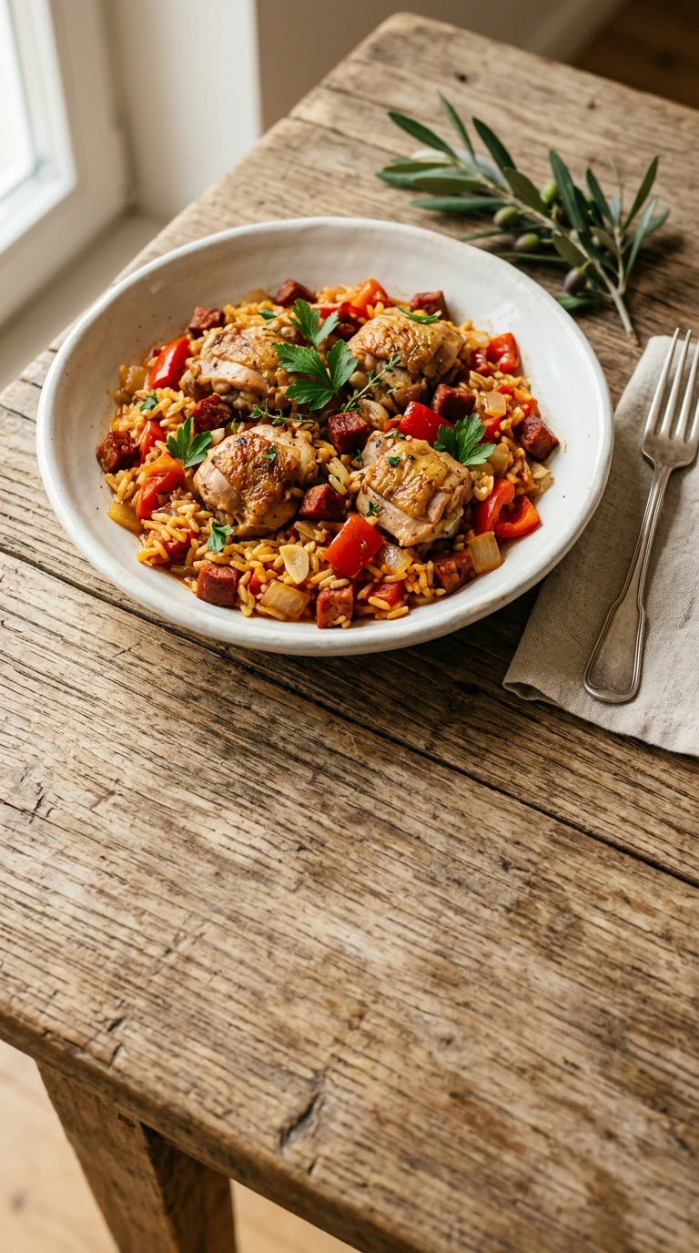 Chicken & chorizo rice pot