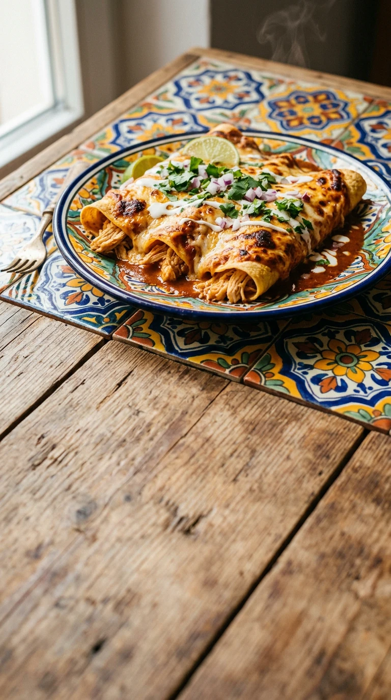 Gratin d'enchiladas au poulet
