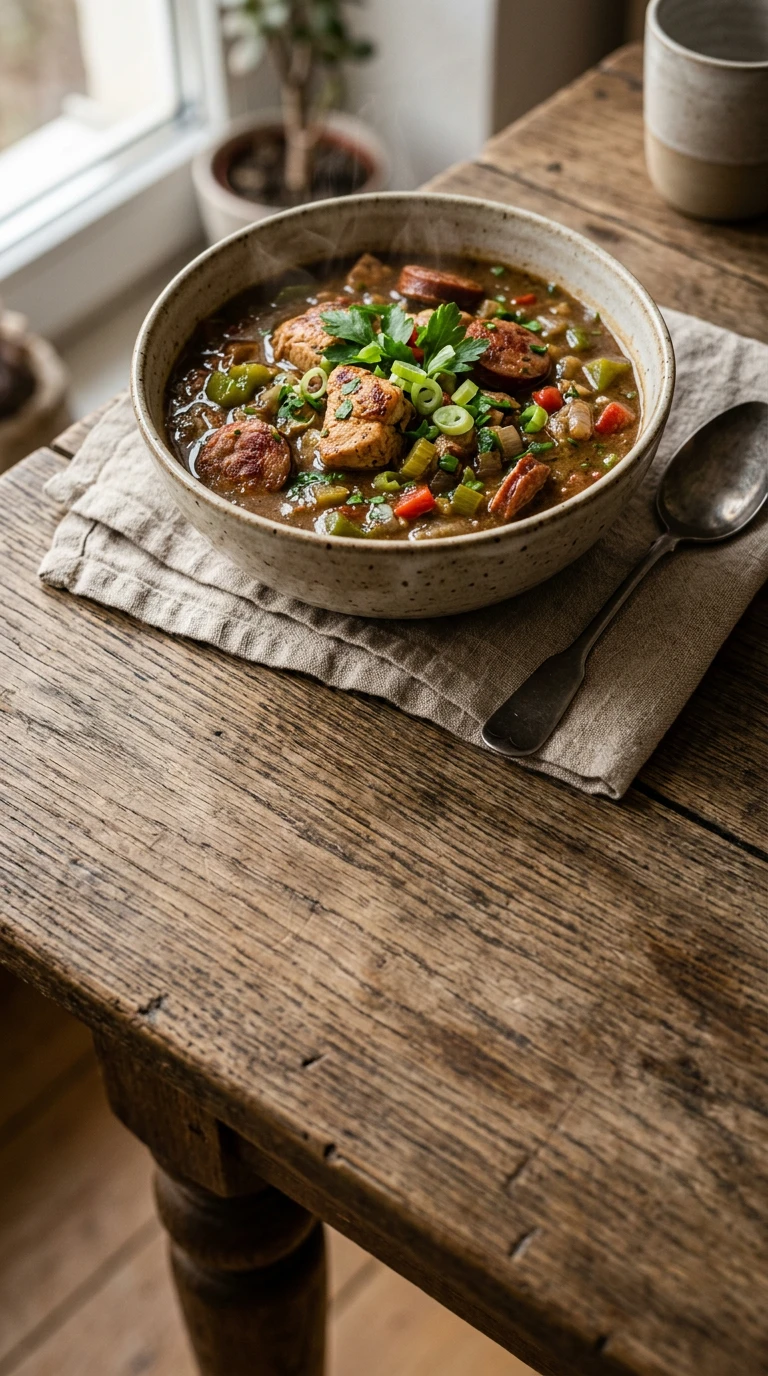 Hähnchen-Gumbo mit Andouille-Wurst