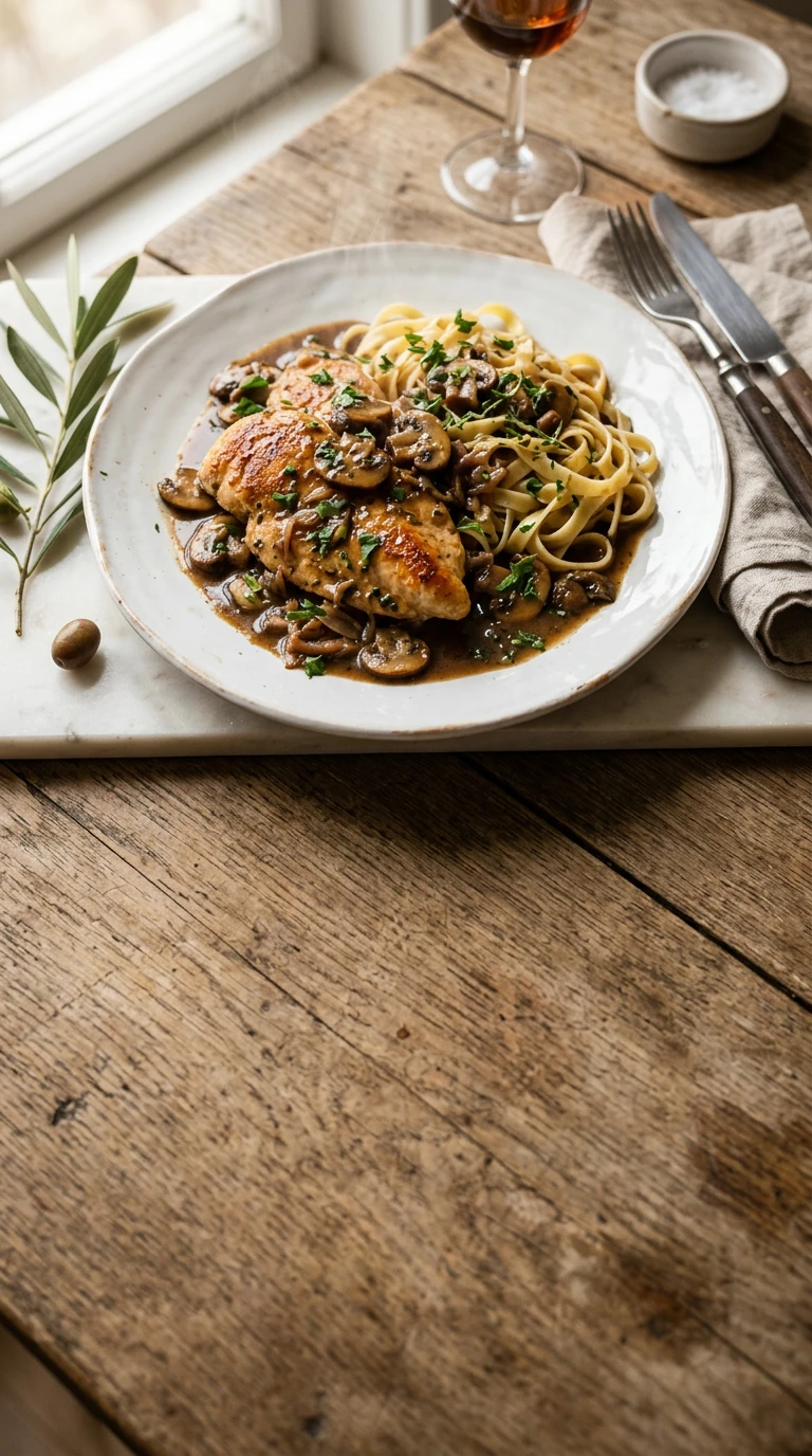 Hähnchen-Scaloppine mit Marsala