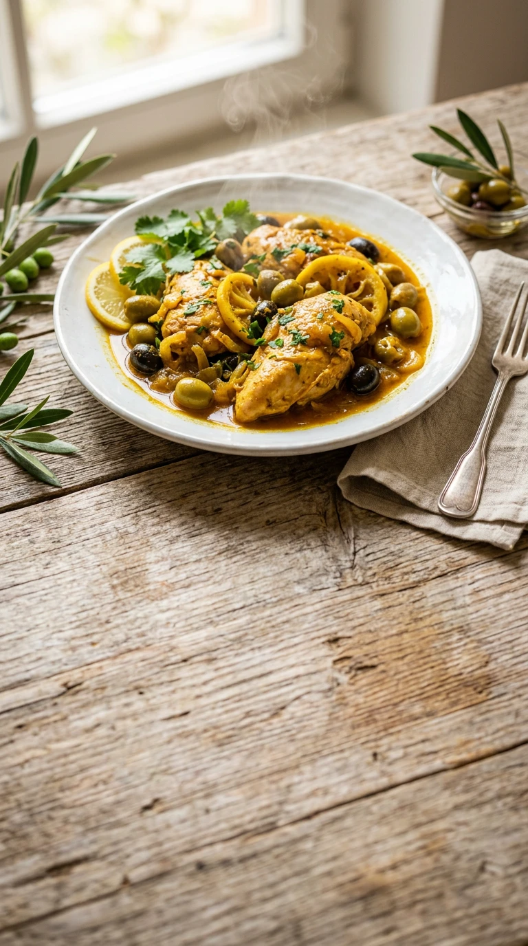 Chicken Tagine with Lemon and Olives