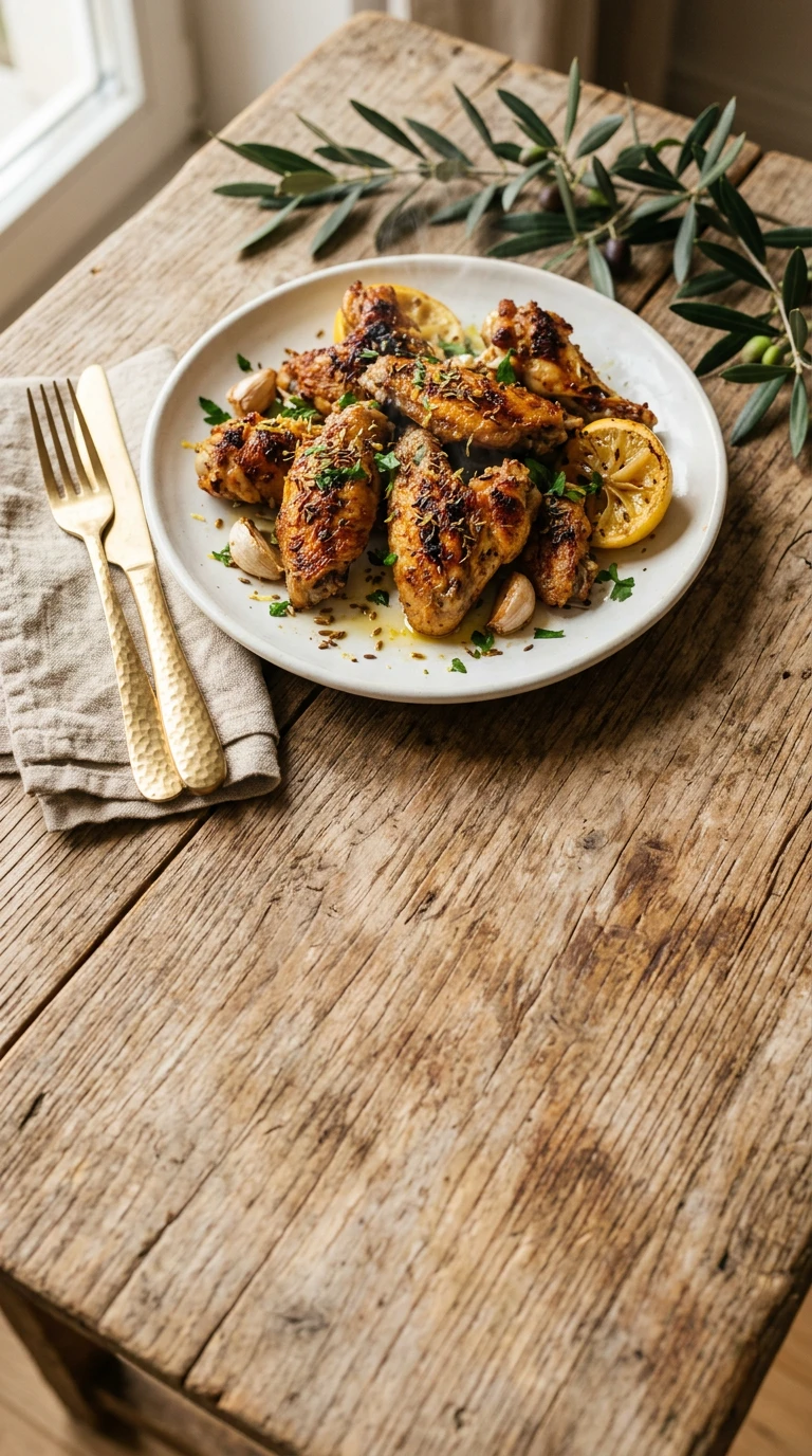 Chicken wings with cumin, lemon & garlic