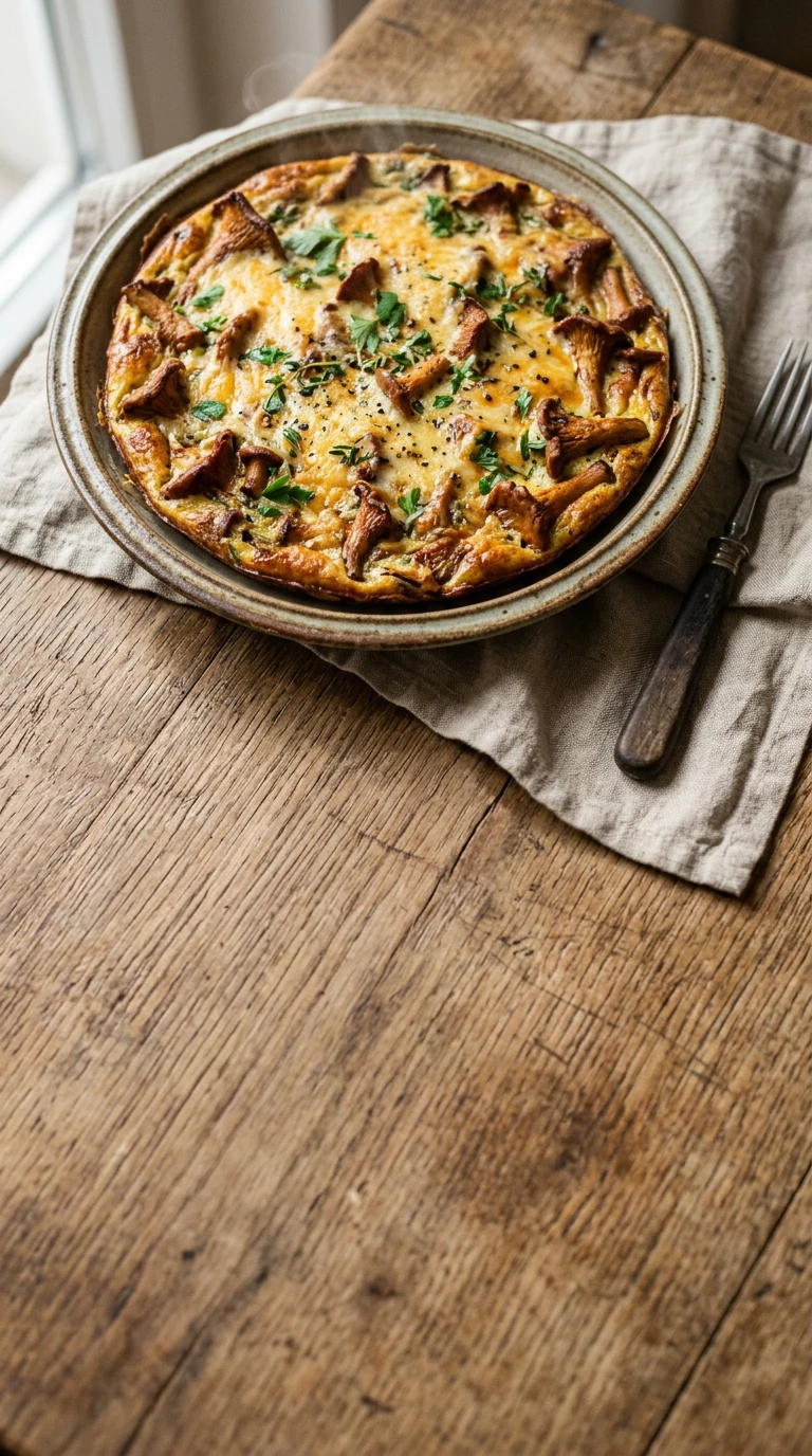 Herbstliche Pfifferlings-Frittata