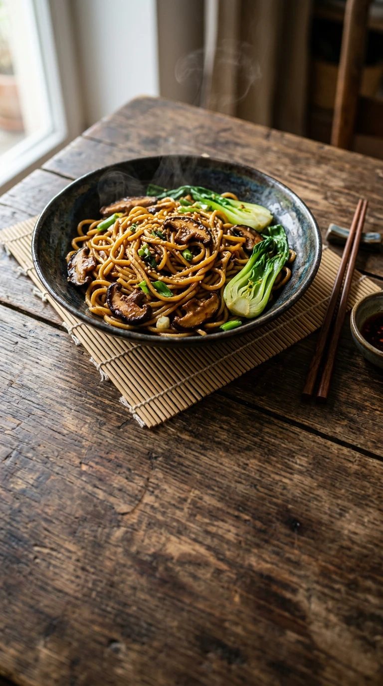 In der Pfanne gebratene Shanghai-Nudeln