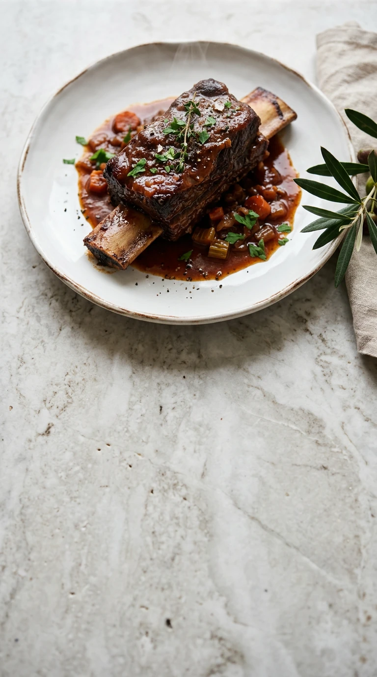 Côtes courtes braisées à l'italienne