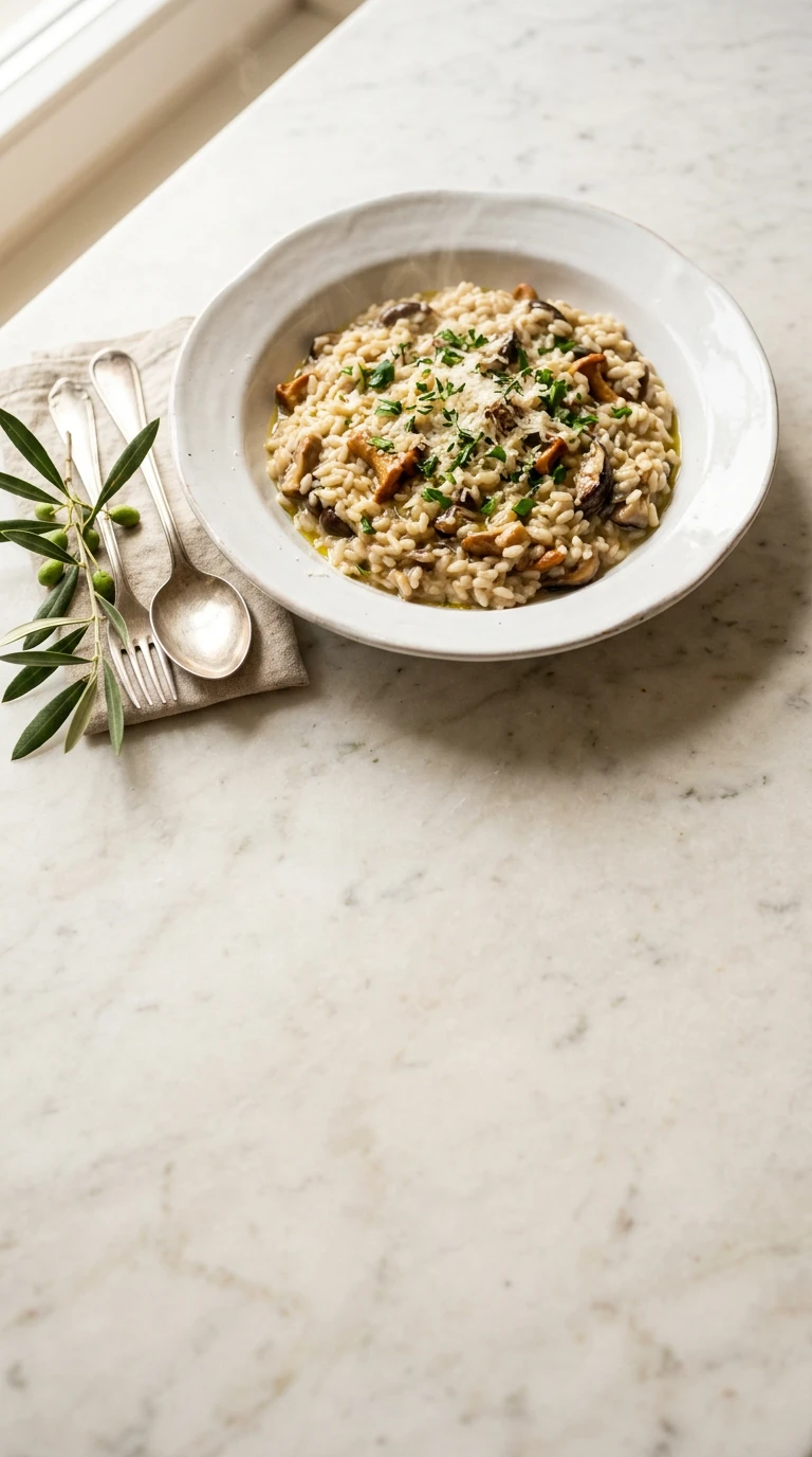 Italienisches Risotto mit Waldpilzen