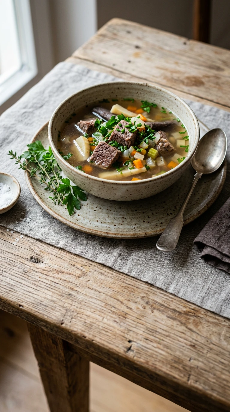 Clear White Beef Soup