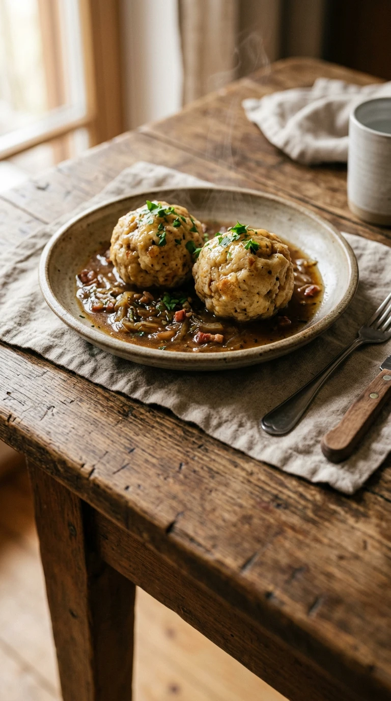 Klöße von Weißbrot und Mehl