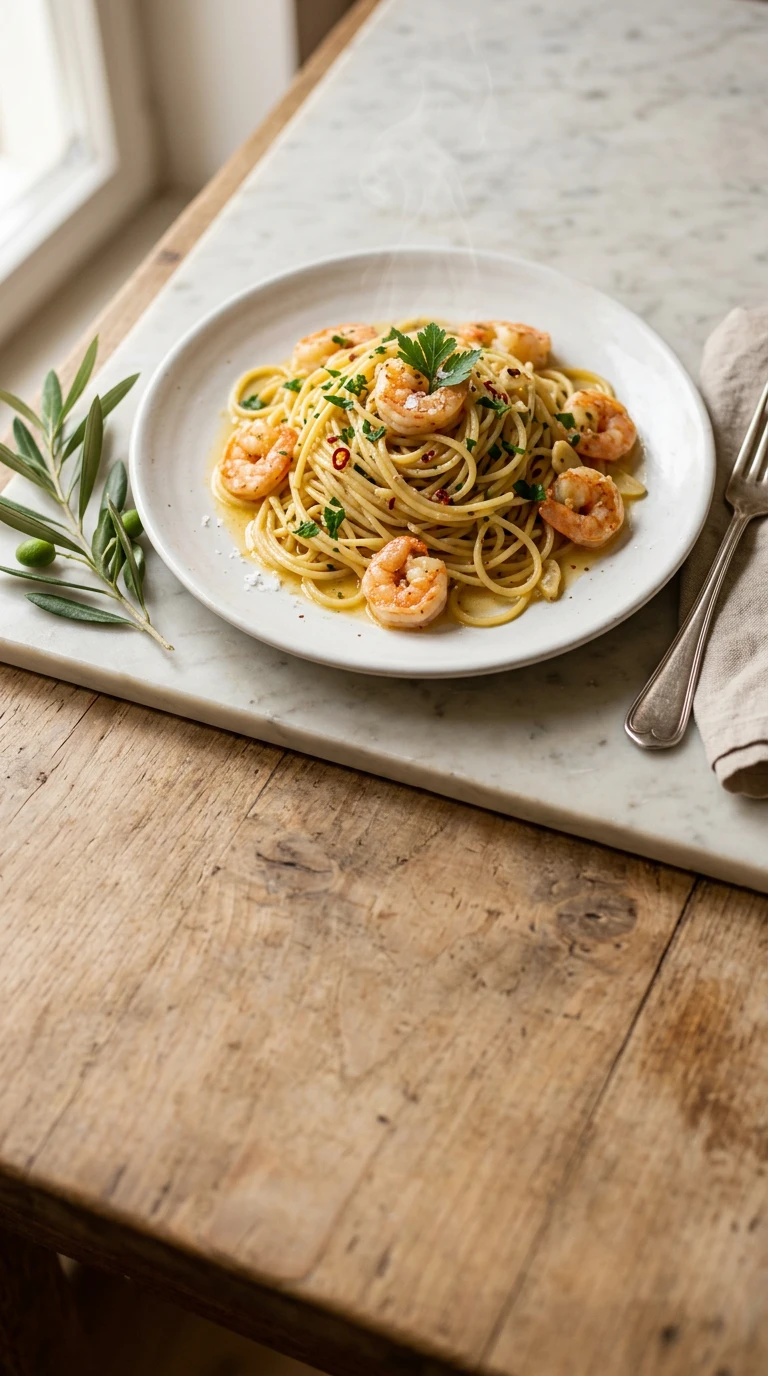 Garlic Shrimp Scampi Pasta