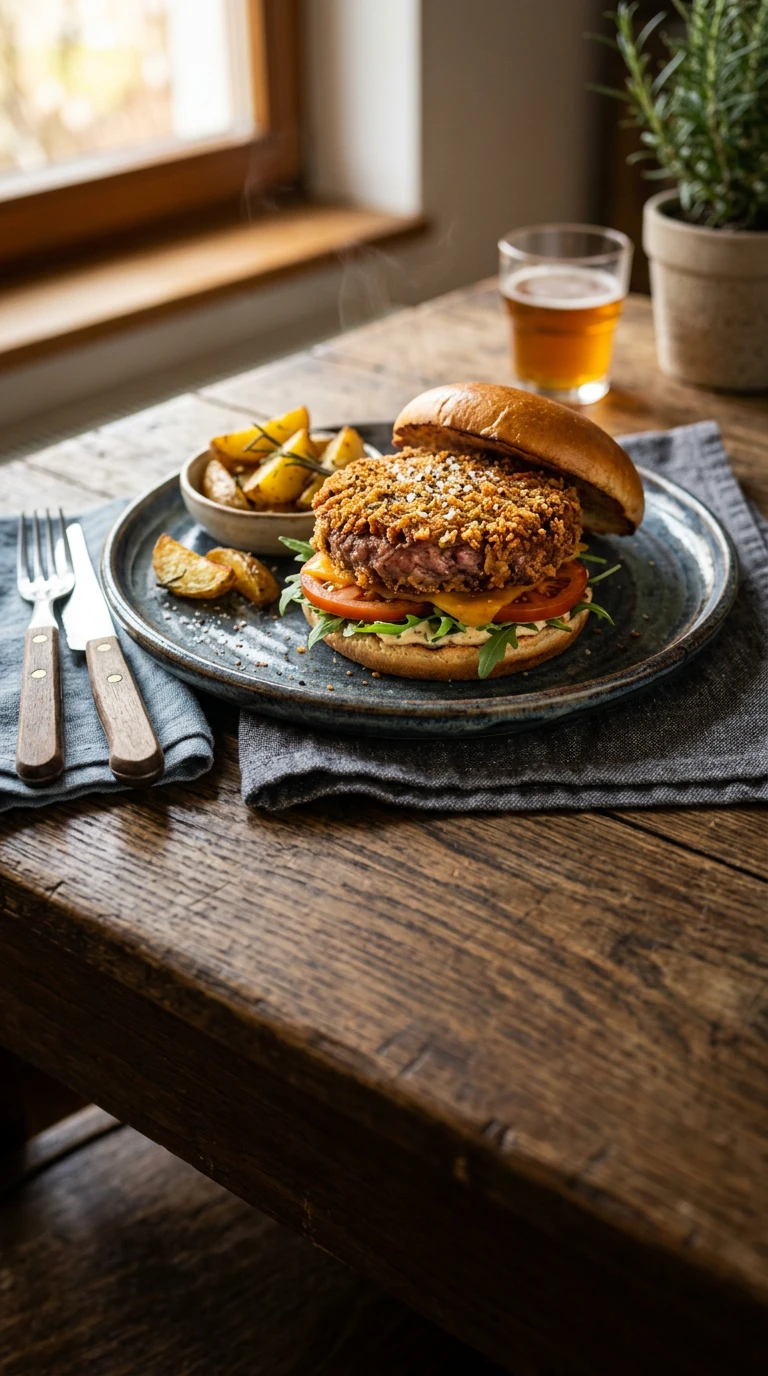 Knusprig panierte Burger
