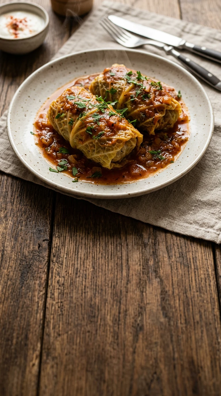 Kohlrouladen in Tomatensauce (Holubtsi)