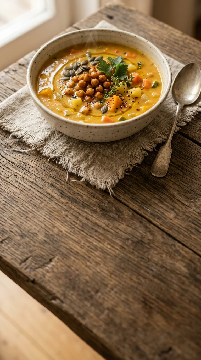 Pumpkin Soup with Chickpeas
