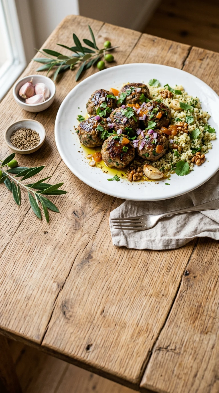 Lamm- und Aprikosen-Fleischbällchen