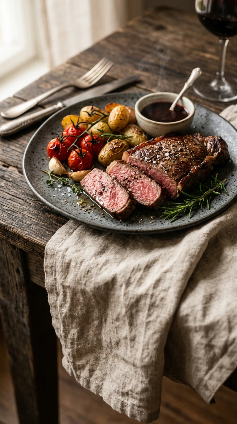 Slow-Roasted Strip Steak