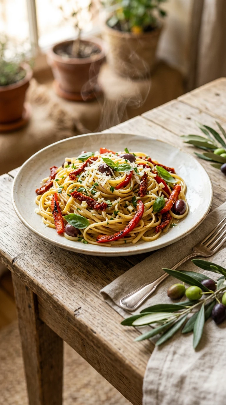 Linguine Primavera Mediterranean
