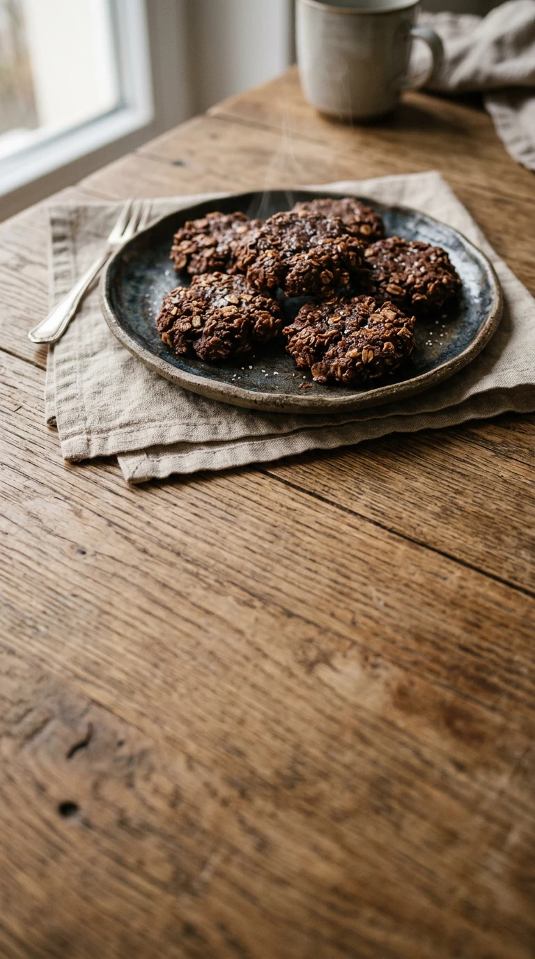 Biscuits d'avoine au chocolat sans cuisson
