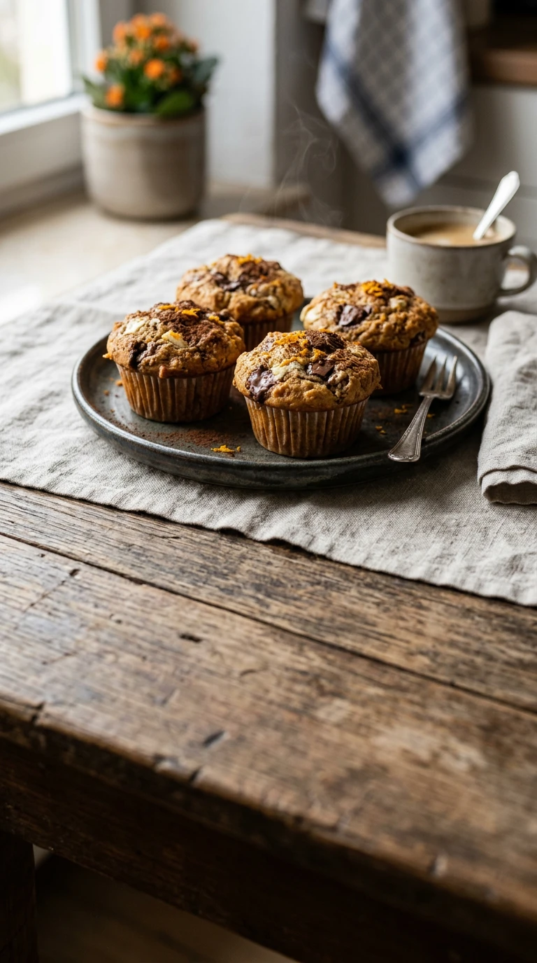 Muffins orange et pépites de chocolat