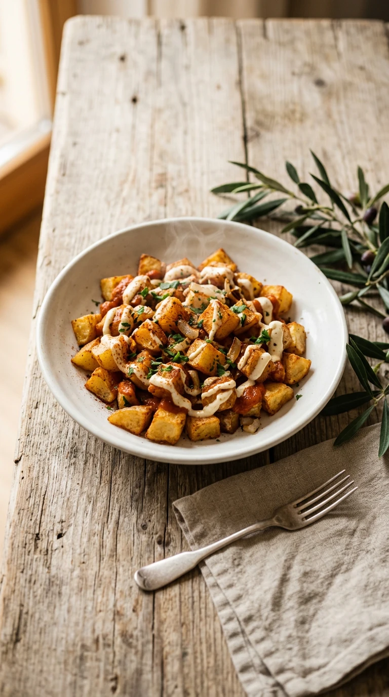 Patatas bravas aus der Heißluftfritteuse