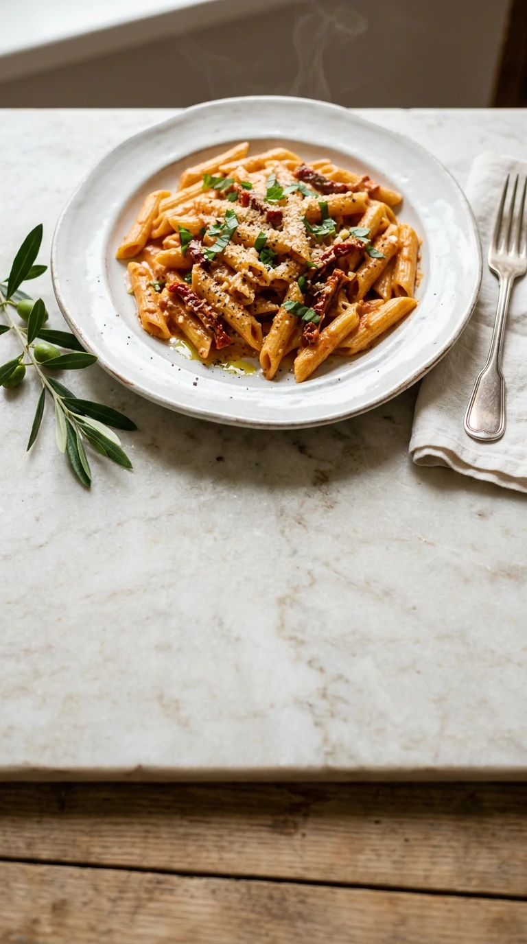 Penne alla Casa (Penne in cremiger Tomatensauce)