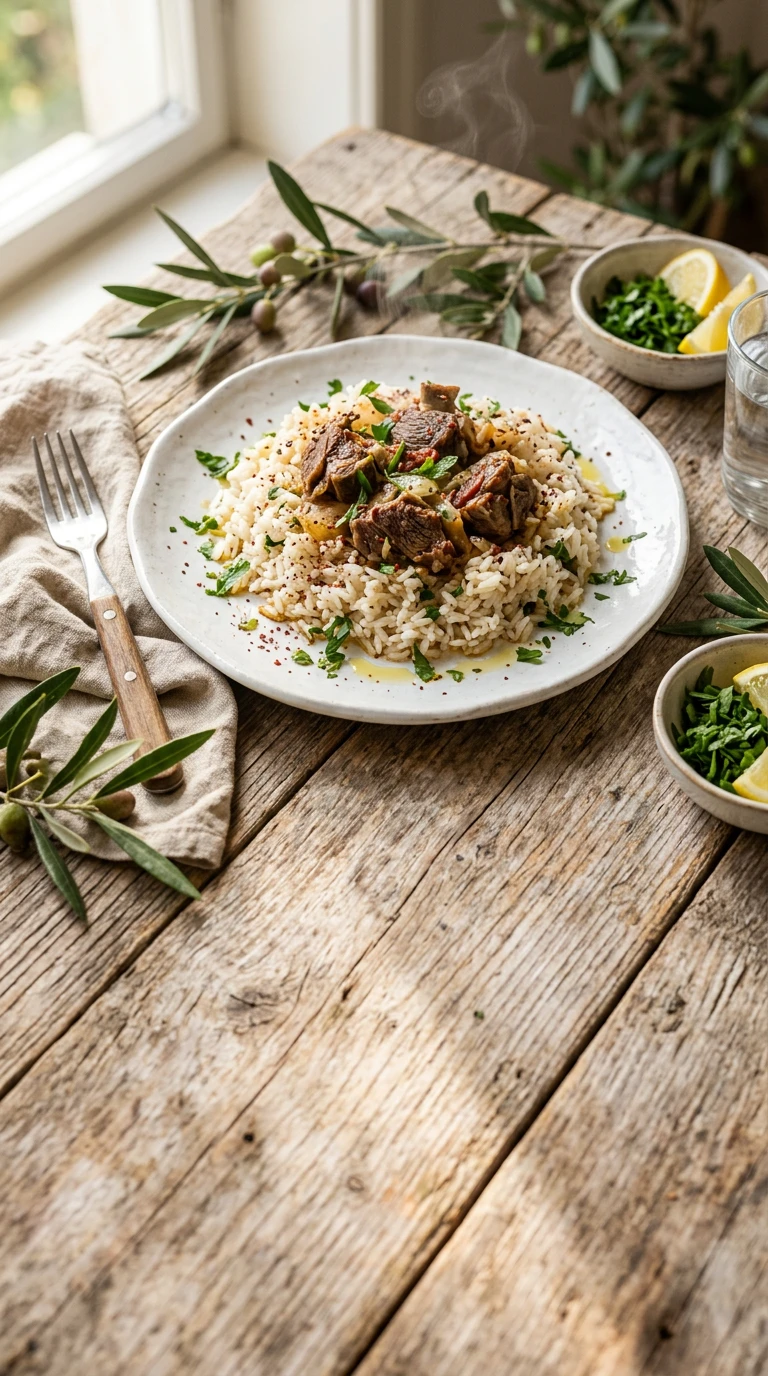 Pilaw vom Lamm auf türkische Art