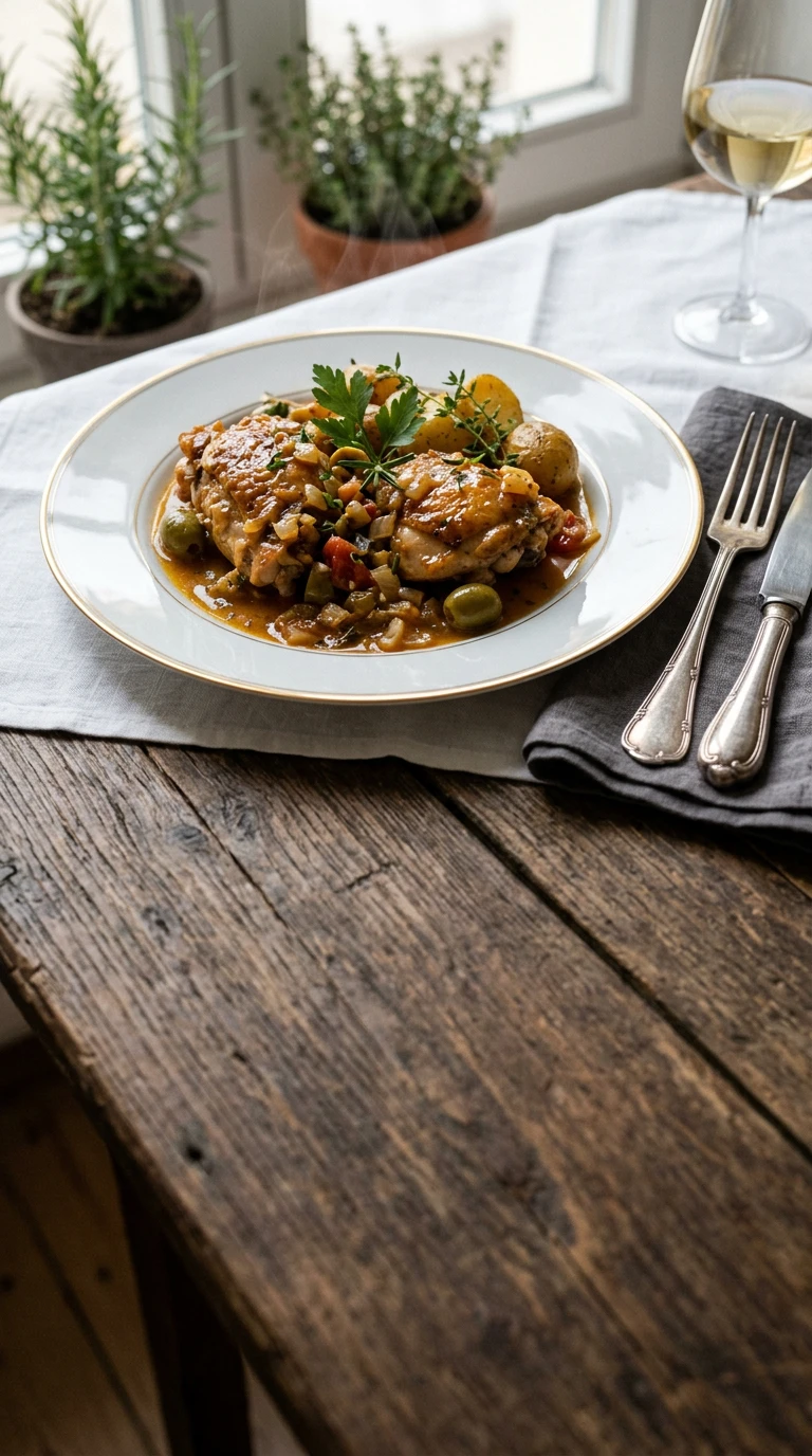 Poulet sauté à la Paysanne Provençale