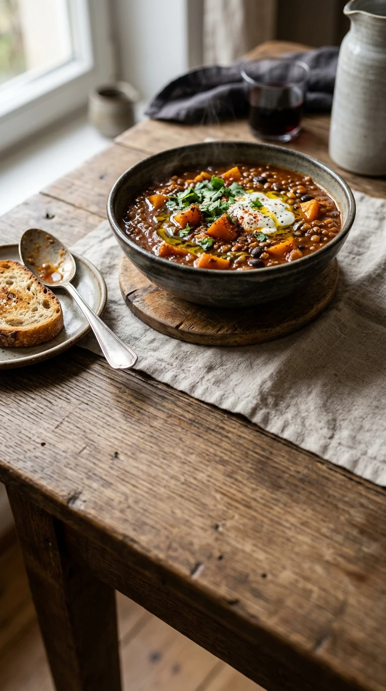 Smoky Lentil Chili with Squash