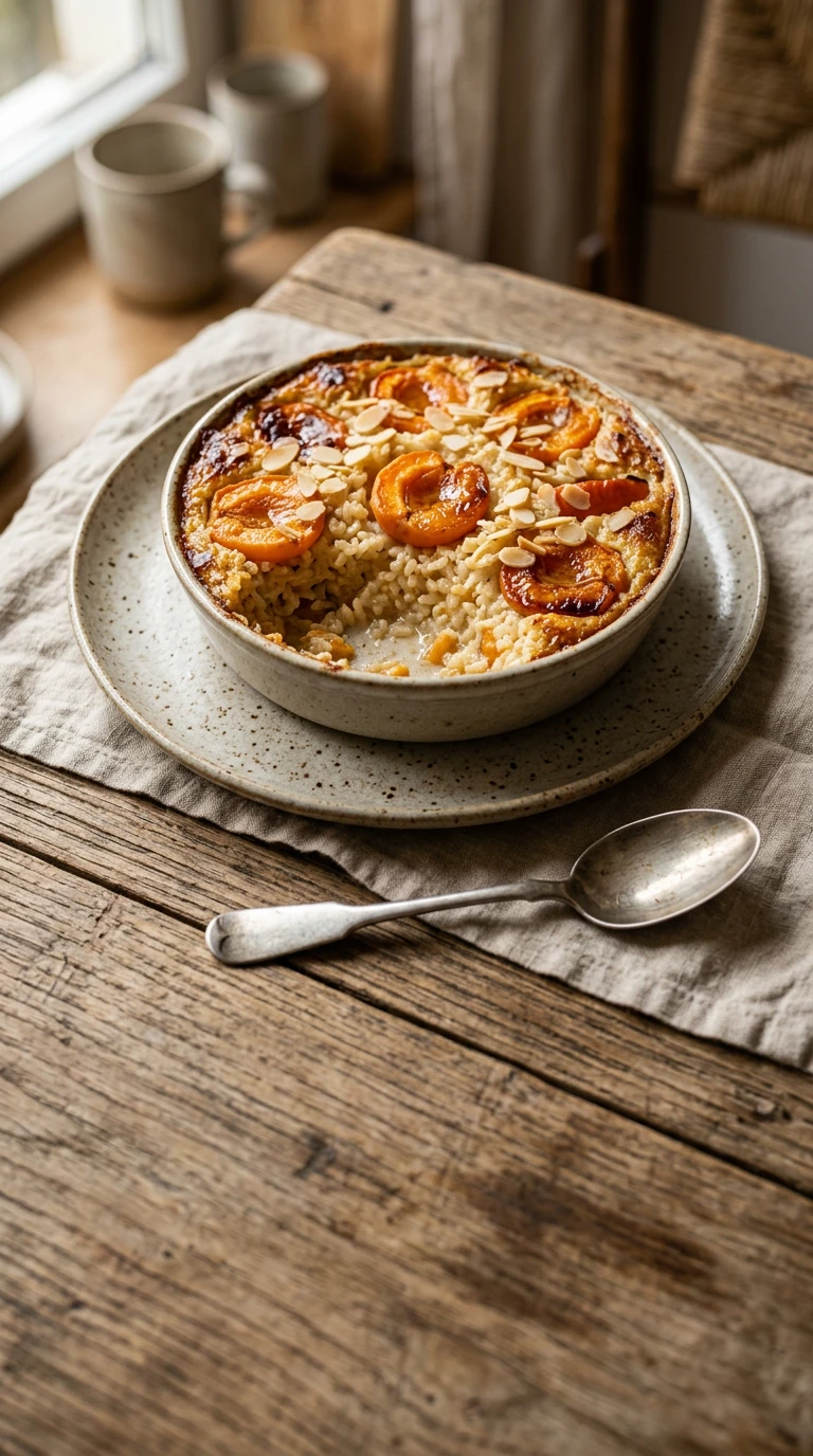 Reis-Auflauf mit Aprikosen